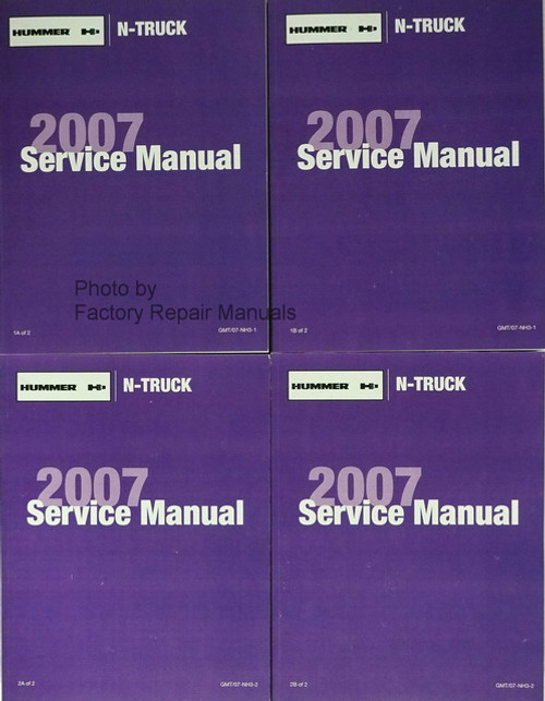 Hummer H3 GM N-Truck 2007 Service Manual Volume 1 & 2 (4 Books)