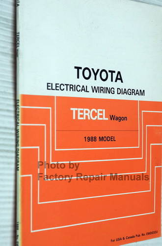 1988 Toyota Tercel Wagon Electrical Wiring Diagrams