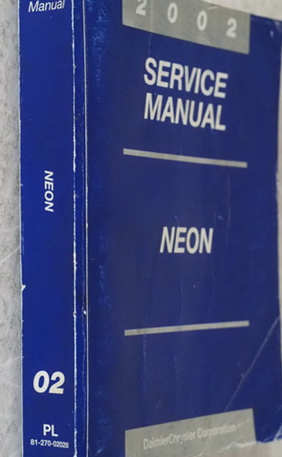 2002 Neon Service Manual 