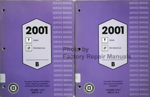 2001 Pontiac Aztek Buick Rendezvous Service Manual Volume 1, 2