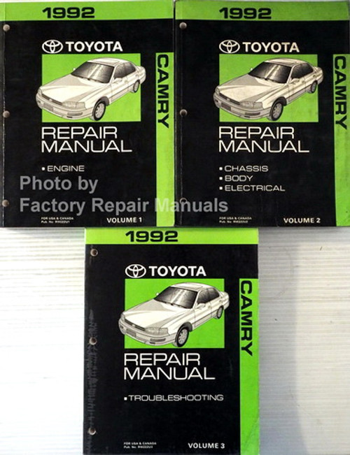 1992 Toyota Camry Repair Manuals Volume 1, 2, 3