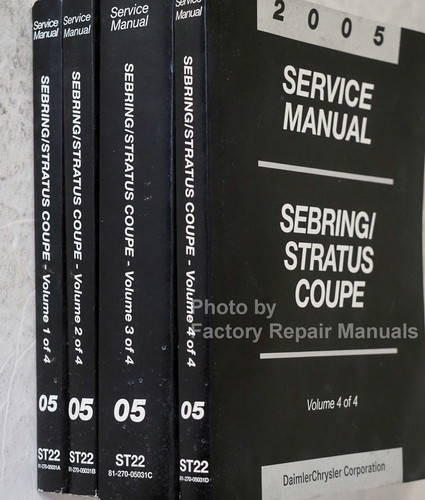 2005 Chrysler Sebring Coupe, Dodge Stratus Coupe Service Manual Volume 1, 2, 3, 4