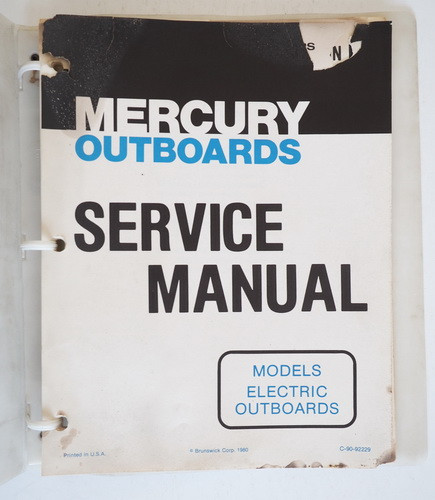 Mercury Electric Outboard TM DM RC Service Manual 
