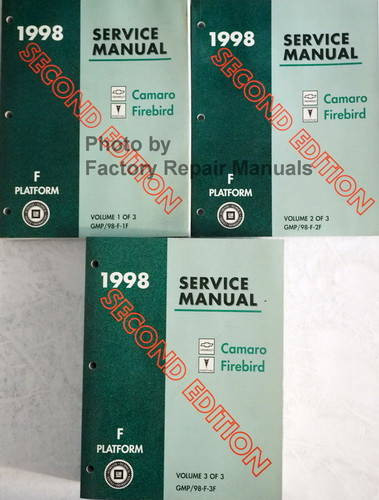 1998 Chevrolet Camaro Pontiac Firebird Service Manual Volume 1, 2, 3