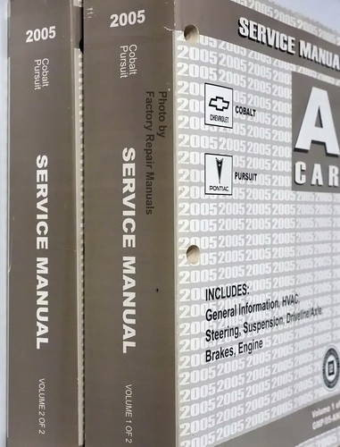 2005 A Car Chevrolet Cobalt Pontiac Pursuit Service Manuals Spine View