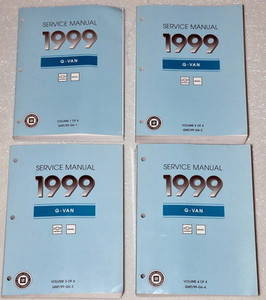 Service Manual 1999 G Van Chevrolet Express GMC Savana Volume 1, 2, 3, 4