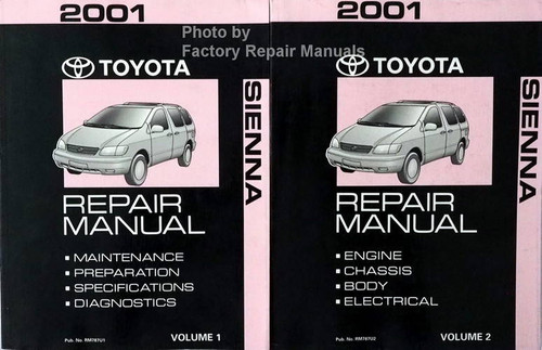 2001 Toyota Sienna Repair Manual Volume 1 and 2
