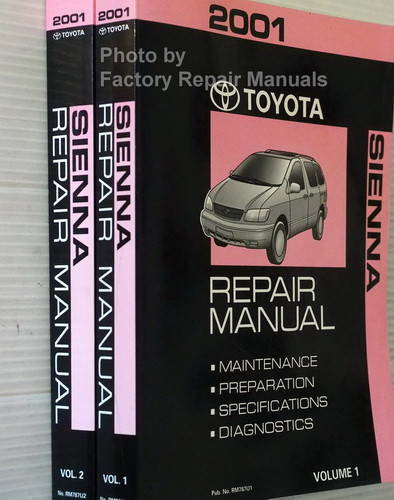2001 Toyota Sienna Repair Manuals Spine View