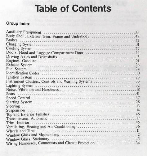 1991 Lincoln Mark VII Shop Manual