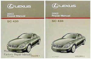 2002 Lexus SC430 Factory Service Manual Set Original Shop Repair