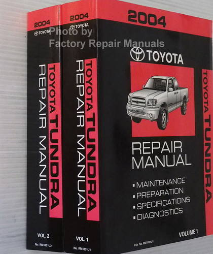 2004 Toyota Tundra Repair Manual Volume 1, 2 Spine View