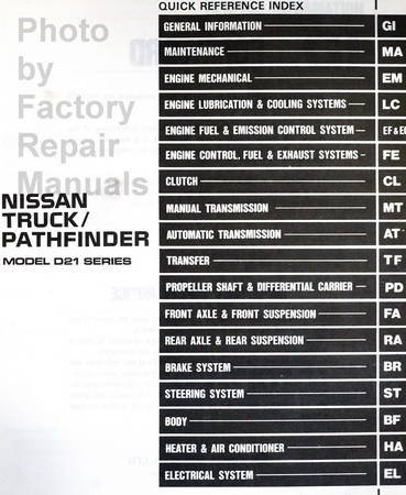 1989 Nissan Truck/Pathfinder Service Manual