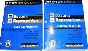 1996 GMC Savana Chevrolet Express Van Service Manual Volume 1, 2