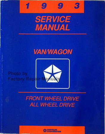 1993 Service Manual Van/Wagon Front Wheel Drive All Wheel Drive