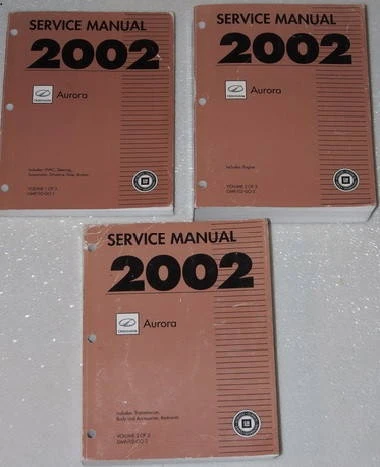 2002 Oldsmobile Aurora Service Manuals