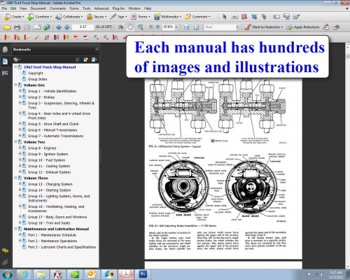 1967 Ford Truck Shop Manual on USB