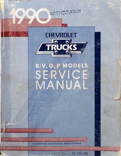 1990 Chevrolet Truck R/V, G, P Models Service Manual