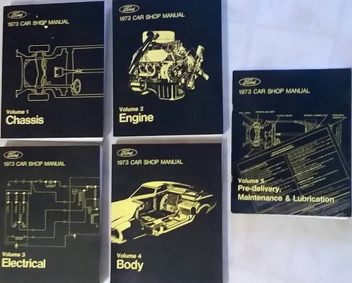 1973 Ford Car Shop Manual Volume 1, 2, 3, 4, 5