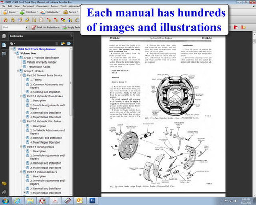 1969 Ford Truck Shop Manual on USB