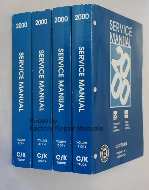 Service Manual Chevrolet Silverado, Tahoe, Suburban GMC Sierra, Yukon Volume 1, 2, 3, 4 Spine View