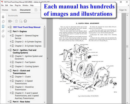 1957 Ford Truck Shop Manual USB Thumb Drive
