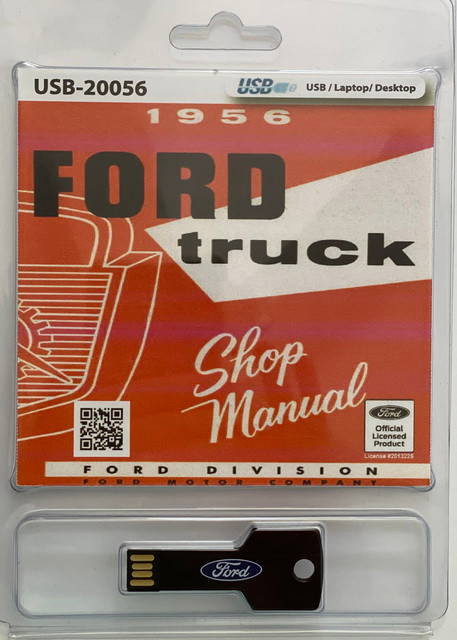1956 Ford Truck Shop Manual on USB Thumb Drive
