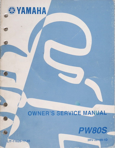 2004 Yamaha PW80 Y-Zinger 80 Owner's Service Manual 