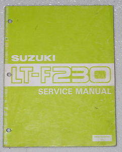 1986 SUZUKI Quad Runner 230 Service Manual LT-F230 LTF230G Factory Shop Repair