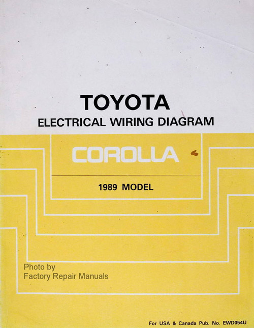 1989 Toyota Corolla Electrical Wiring Diagrams