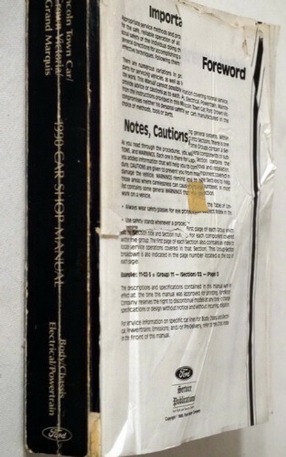 1990 Lincoln Town Car Crown Victoria / Grand Marquis Shop Manual