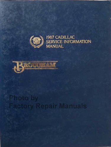 1987 Cadillac Brougham Service Information Manual 