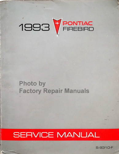 1993 Pontiac Firebird Service Manual 