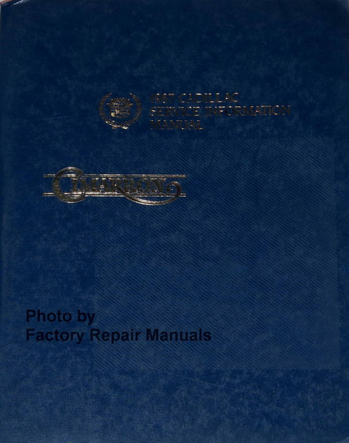 1987 Cadillac Cimarron Service Manual