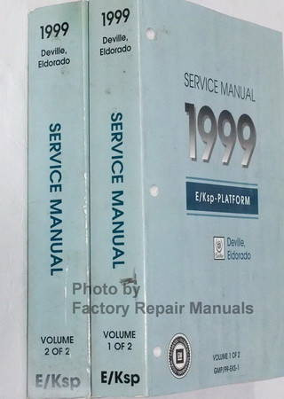1999 Cadillac Deville, Eldorado Service Manuals Spine View