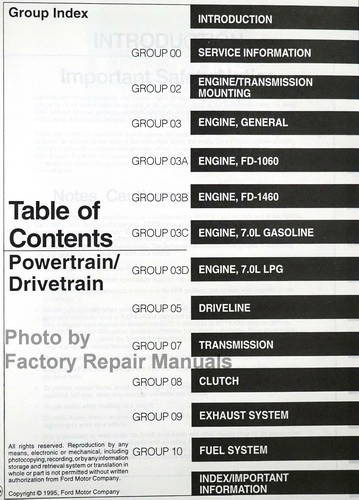 1996 Ford F B 700 800 900 Truck Bus Factory Shop Service Manual Set Original