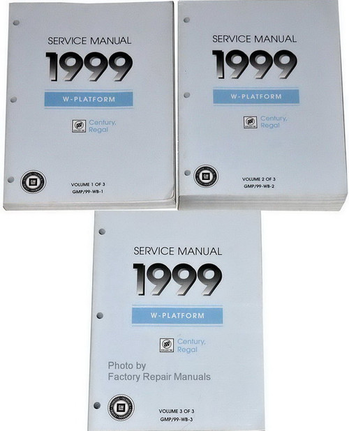 Service Manual 1999 W-Platform Buick Century, Regal Volume 1, 2, 3