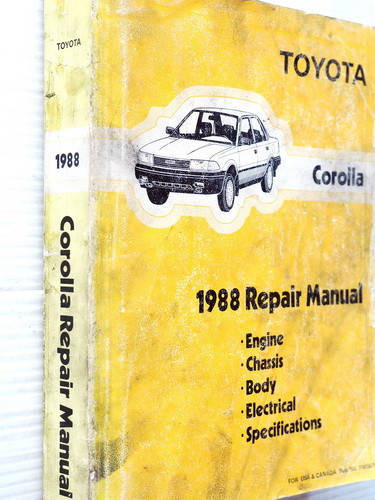 1988 Toyota Corolla Repair Manual