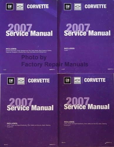 2007 Chevrolet Corvette Service Manual Volume 1, 2, 3
