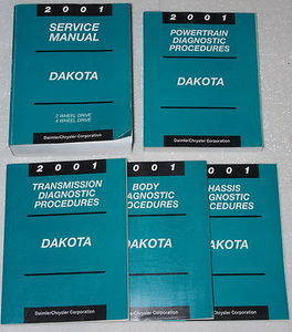 2001 Service Manual Dodge Dakota Powertrain, Transmission, Body, Chassis Diagnostic Manuals