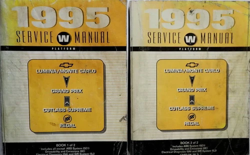 1995 Lumina Monte Carlo Grand Prix Cutlass Supreme Regal Service Manual Volume 1, 2