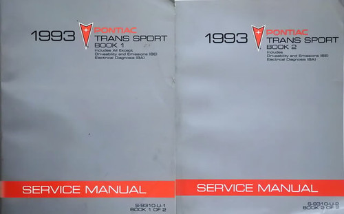 1993 Pontiac Trans Sport Service Manual Set