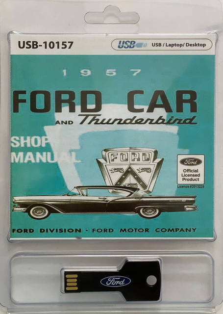 1957 Ford Car and Thunderbird Shop Manual on USB
