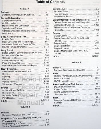 2012 GM Service Manual Buick Enclave, GMC Acadia, Chevrolet Traverse Table of Contents 1