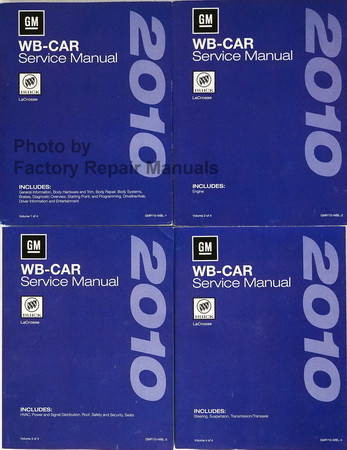 2010 Buick LaCrosse Service Manual Volume 1, 2, 3, 4