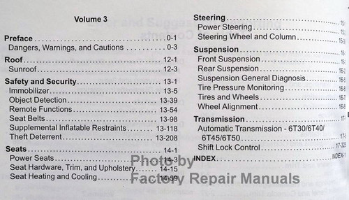2012 Buick Verano Service Manual Table of Contents 2