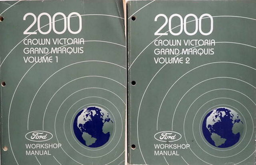 2000 Ford Crown Victoria Mercury Grand Marquis Factory Shop Workshop Manual Volume 1, 2