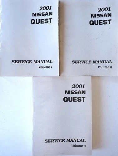 2001 Nissan Quest Service Manual Volume 1, 2, 3