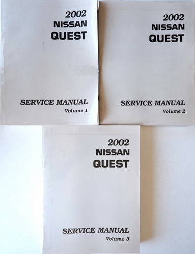 2001 Nissan Quest Service Manual Volume 1, 2, 3