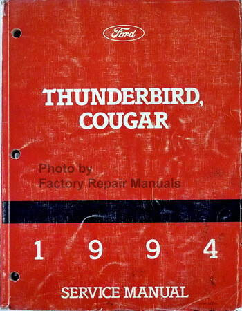 1994 Ford Thunderbird Mercury Cougar Service Manual