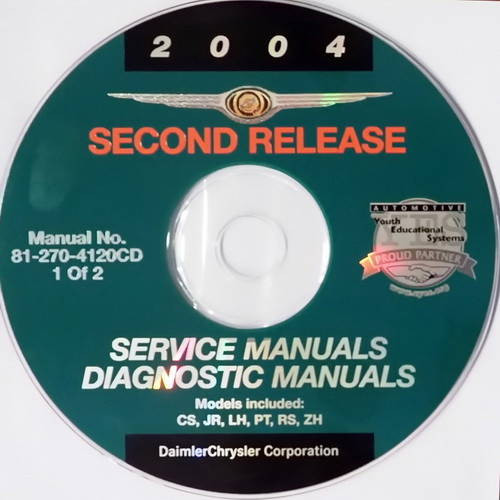 2004 Town & Country and Caravan Service and Diagnostic Procedures Manuals on DVD